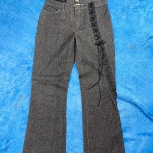 Dolce & Gabbana Black jeans size 32 with lacing throughout